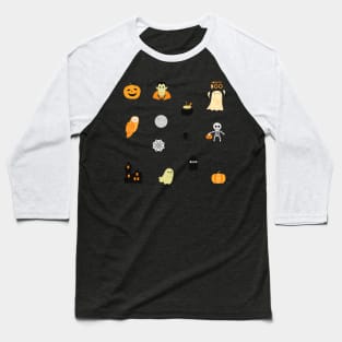 Cute Halloween Design Sticker Pack Baseball T-Shirt